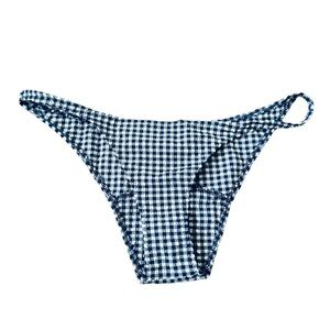 LISA MARIE FERNANDEZ**Blue/White Checked Bikini Swim Bottom**Size 3 US 6-8 $188